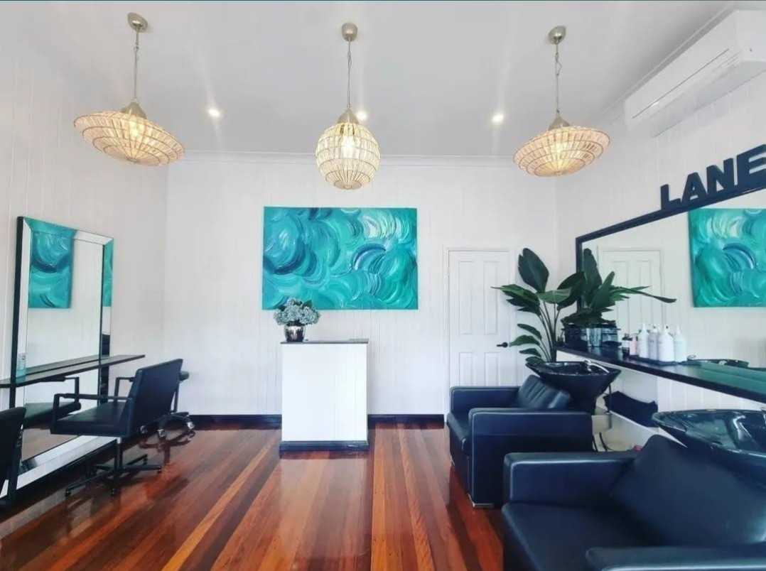 Interior of lane.hair luxury salon in Kedron